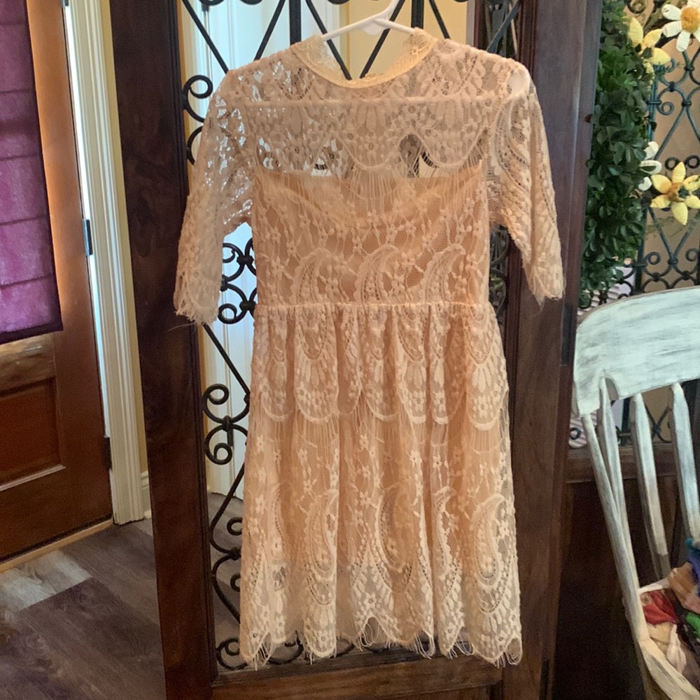 Vintage style lace overlay dress. It is precious! Worn once.